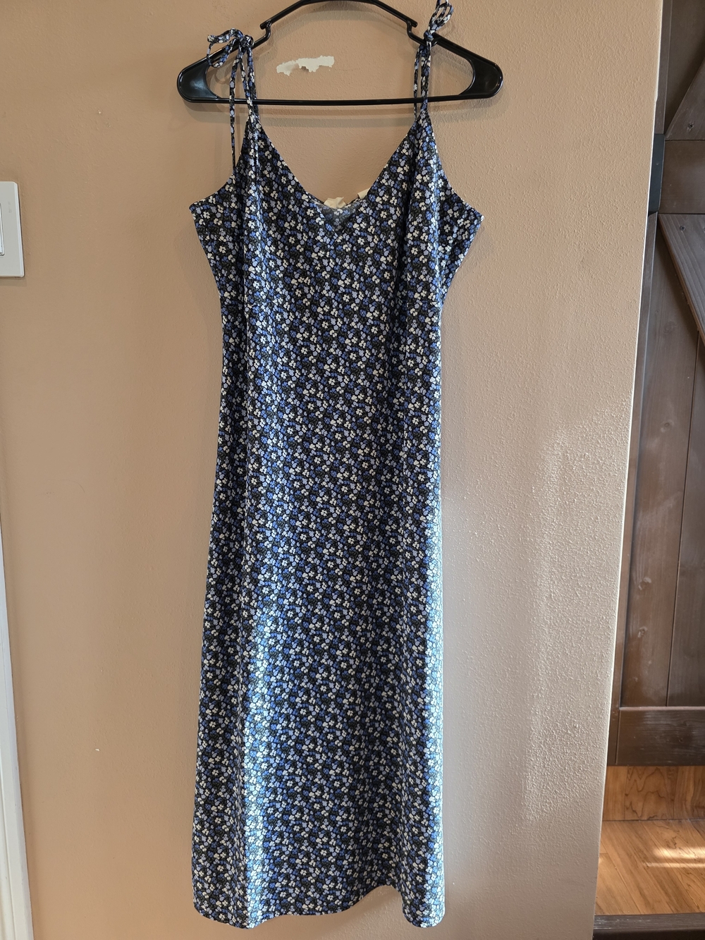 Levi's Navy Floral Spagheti Strap Maxi Dress Size L